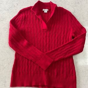 Red cable knit XL sweater by Liz Claiborne
